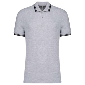 MEN'S 2 STRIPED SHORT SLEEVED POLOSHIRT
