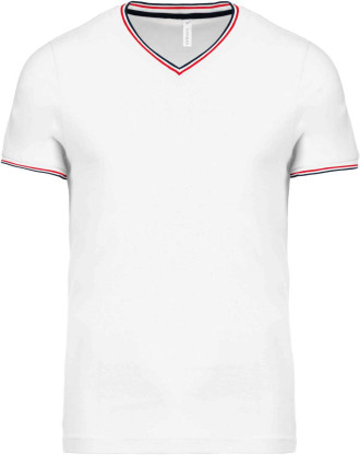 MEN'S PIQUÉ KNIT V-NECK T-SHIRT