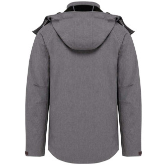 MEN'S DETACHABLE HOODED SOFTSHELL JACKET