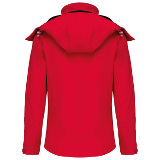 LADIES' DETACHABLE HOODED SOFTSHELL JACKET