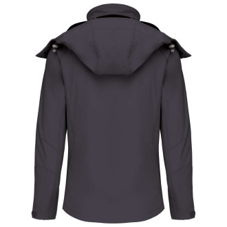 LADIES' DETACHABLE HOODED SOFTSHELL JACKET