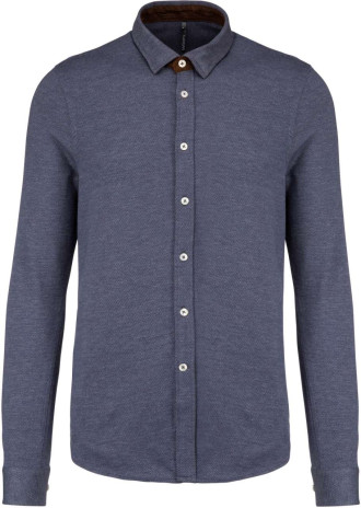 LONG-SLEEVED JACQUARD KNIT SHIRT