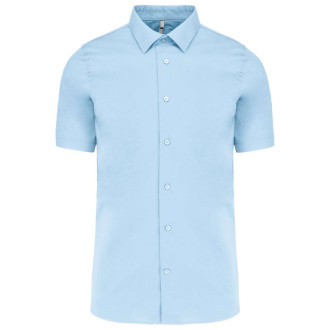 SHORT-SLEEVED COTTON/ELASTANE SHIRT