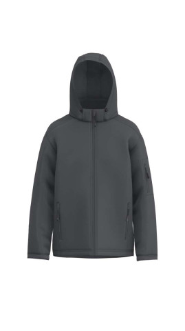 MEN’S 3-LAYER DETACHABLE HOODED SOFTSHELL JACKET