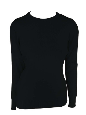 WOMEN’S CREW NECK FINE GAUGE COTTON PULLOVER