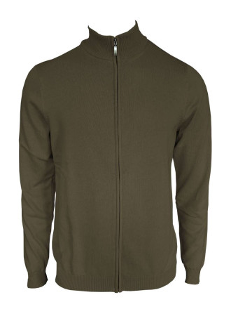 MEN’S FULL ZIP CARDIGAN FINE GAUGE COTTON