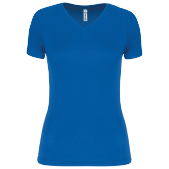 LADIES’ V-NECK SHORT SLEEVE SPORTS T-SHIRT