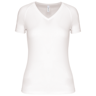 LADIES’ V-NECK SHORT SLEEVE SPORTS T-SHIRT