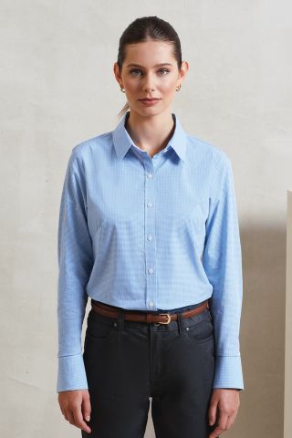 GINGHAM MICROCHECK SHIRT ŽENSKA KOŠULJA DUGIH RUKAVA