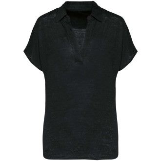 LADIES’ LINEN POLO SHIRT